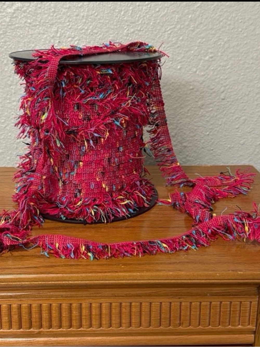 NWOT Vintage Fuchsia MultiColored Fun Fetti Bright Textured Trim